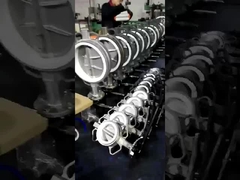 Wurmgetriebene Edelstahlkarosserie und PTFE-Sitzwafer-Schmetterlingsventil